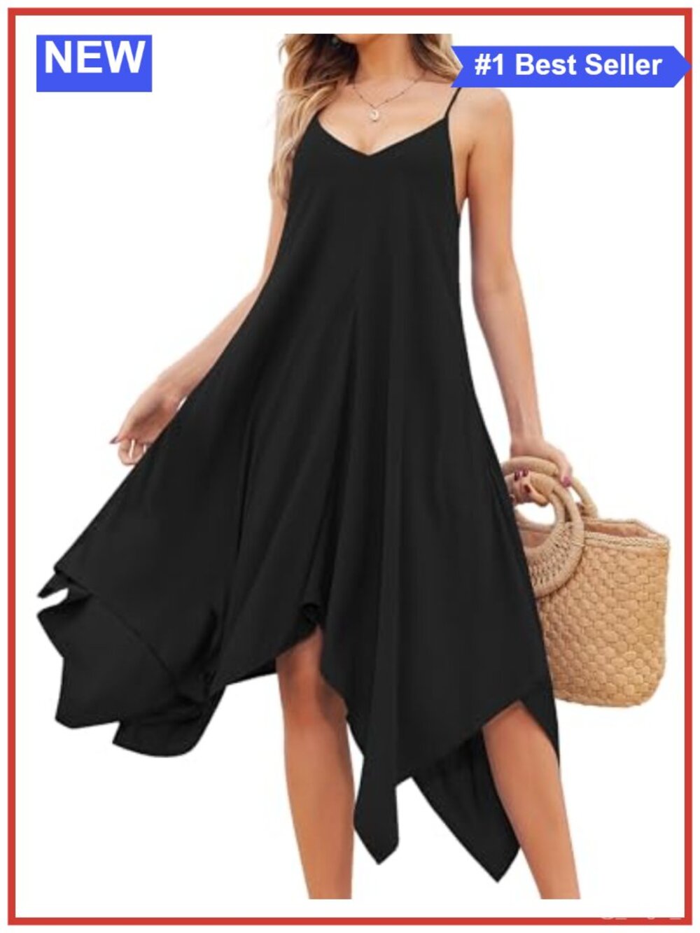 Spaghetti Strap Midi Dress Cover Up Rayon Polyester Sleeveless Sundress
